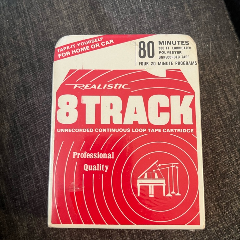 Vintage blank 8 track tape deadstock